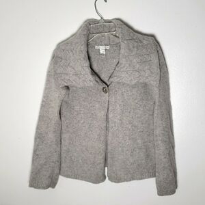 Sarah Spencer luxury feel wool angora big collar single button cardigan Sz large